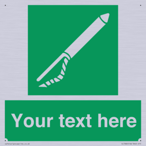 Custom sign safe condition Line throwing appliance